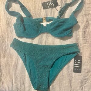 Vetchy Teal Bikini Set